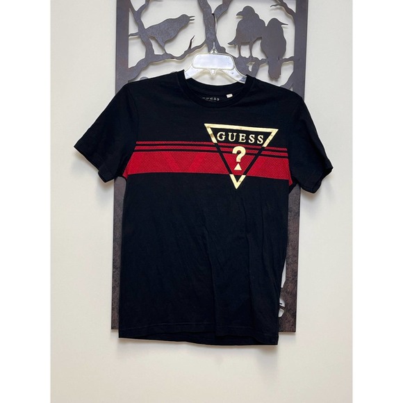 Guess Mens Pekah Logo Gold T-Shirt Medium - Picture 1 of 5